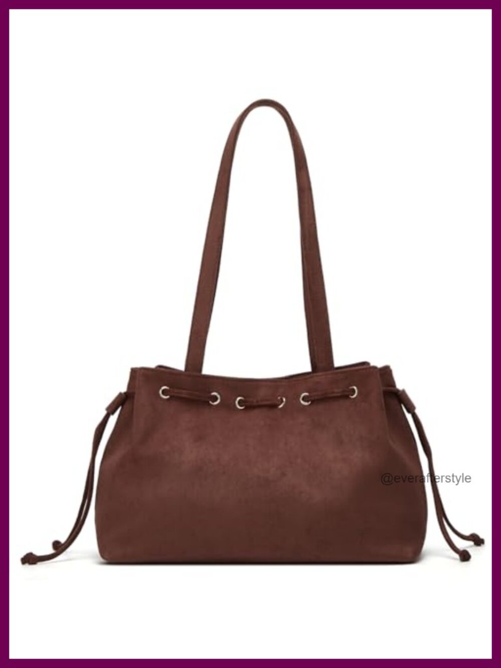 Suede Slouchy Hobo Shoulder Bag Underarm Crossbody Purse